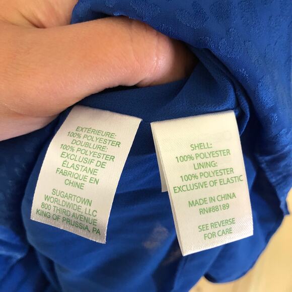 Lilly Pulitzer EUC Women's Cristiana Faux Wrap Dress Ikat Blue Size 2 - Picture 5 of 12